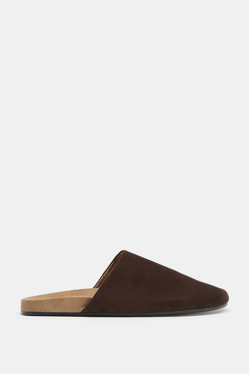 FLAT LEATHER MULES