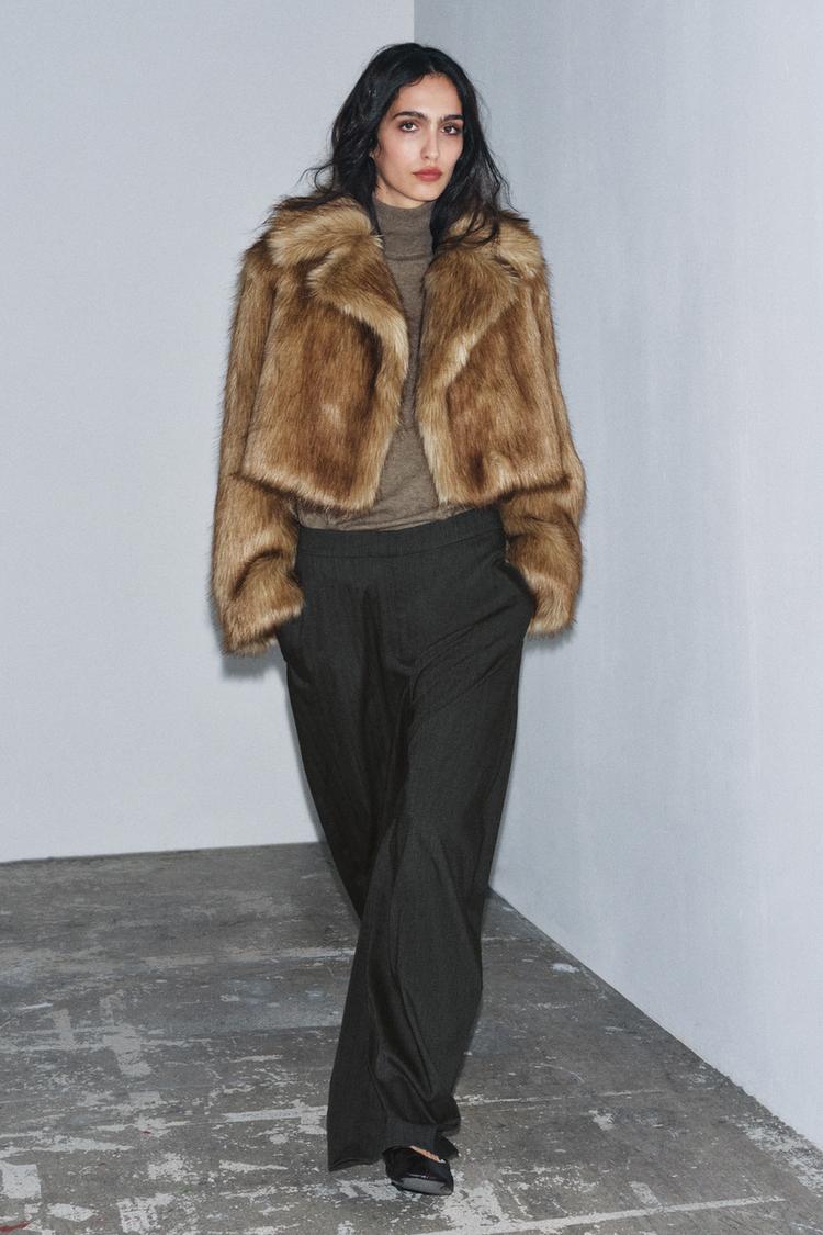 SHORT FAUX FUR-EFFECT JACKET